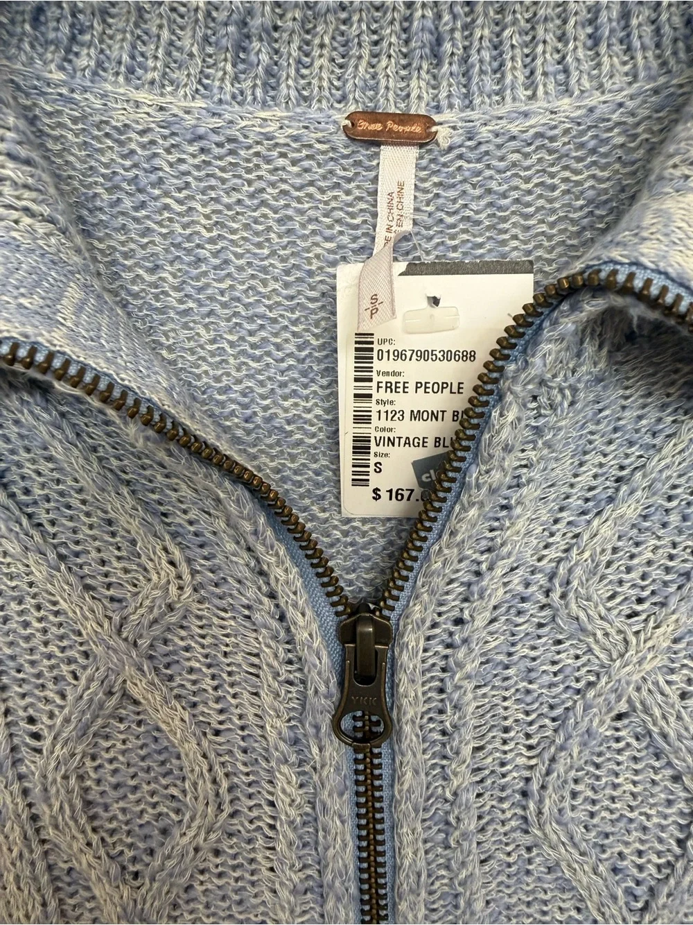 Free People zip knit